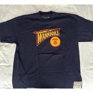 Bape X Mitchell Ness X Golden State Warriors Hardwood Collab T-Shirt -